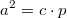 a^2 = c \cdot p