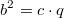 b^2 = c \cdot q