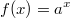 f(x)=a^x