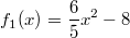 f_1(x)=\frac{6}{5}x^2-8