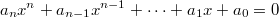 a_nx^n+a_{n-1}x^{n-1}+\dots +a_1x+a_0=0